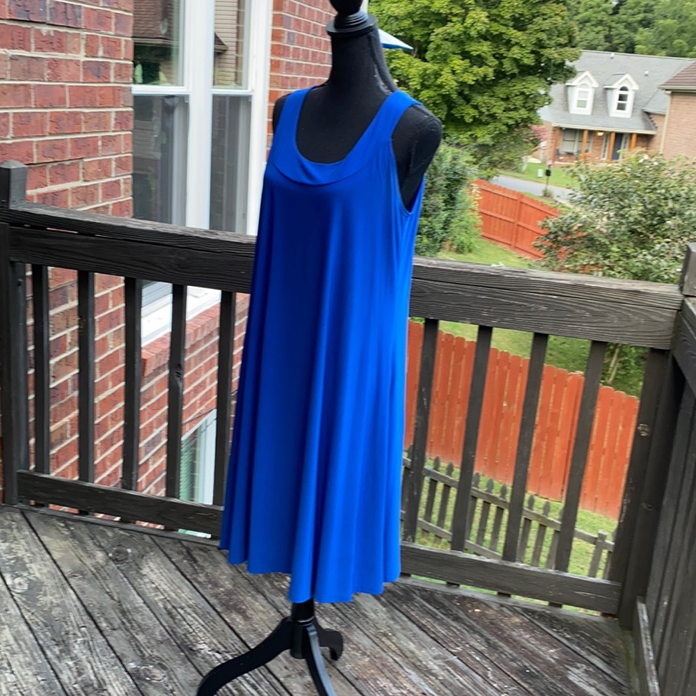 ELLA PARKER Asymmetrical Blue Sundress NWOT